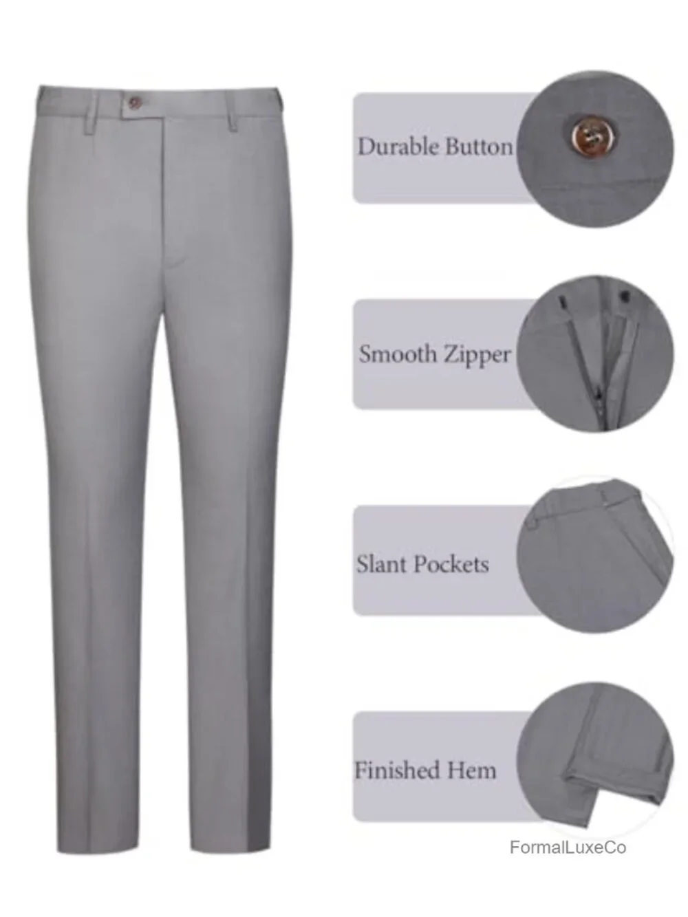 Formal Suits for Men 2 Piece Double Breasted Slim Fit Tuxedo Set
